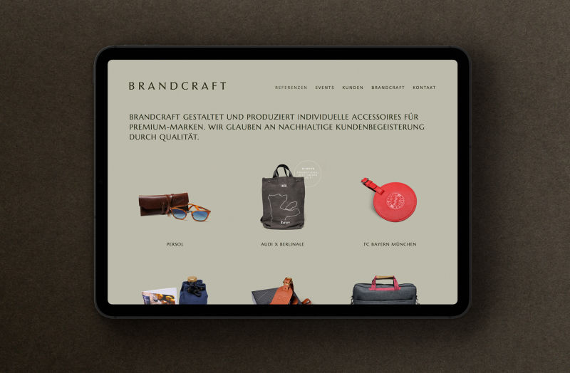Das Brandcraft Branding – individuelle Premium Leder- und Canvas Accessoires nach Maß.